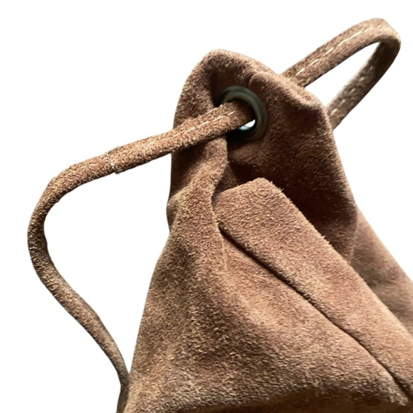 Leather/Suede Drawstring Bag - Picture 6 of 10